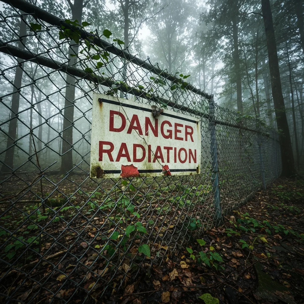 Warning sign at the Georgia Nuclear Aircraft Laboratory site in Dawson Forest