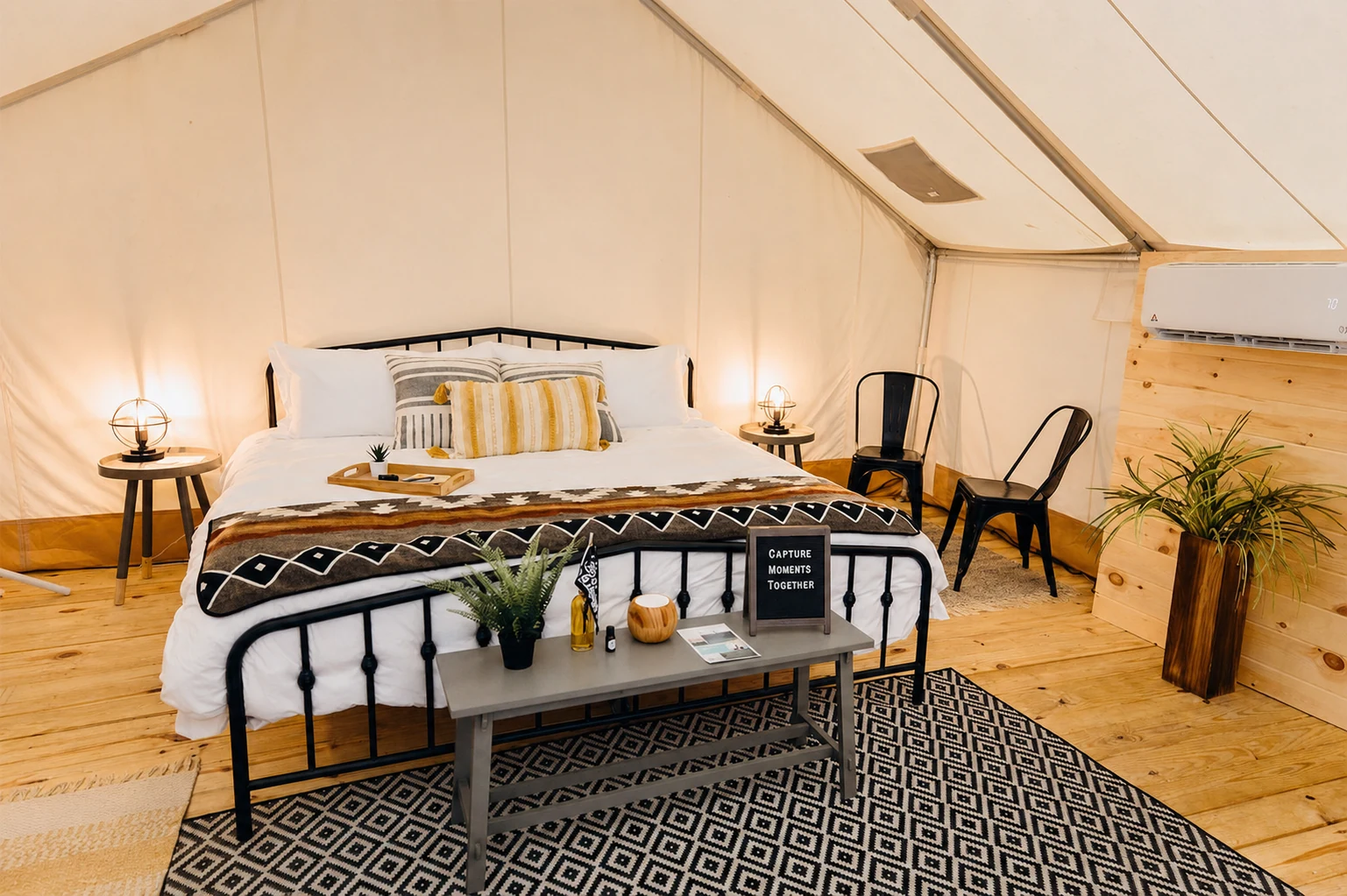 Unicoi State Park Glamping Tent Interior