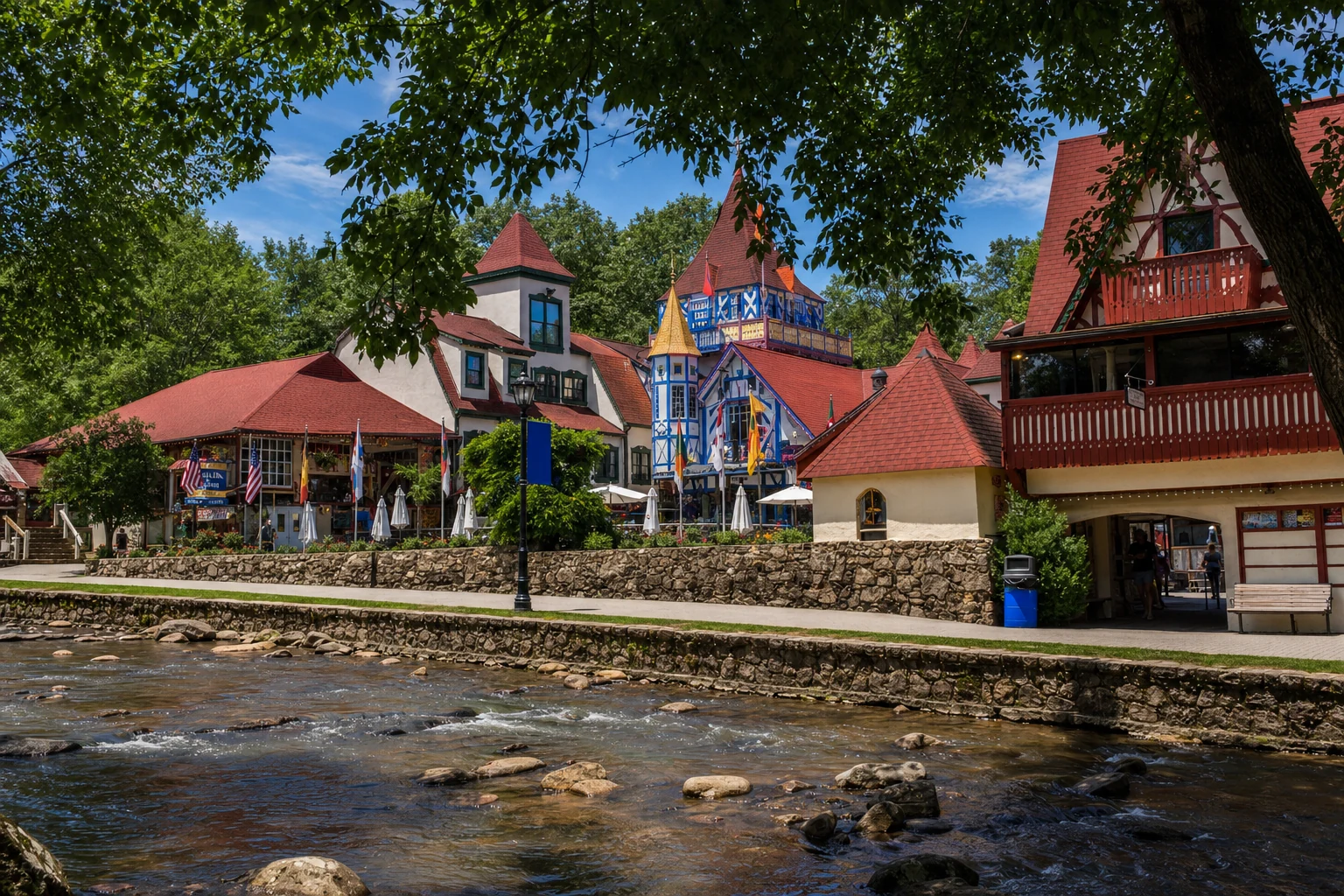 Helen Bavarian Village from the River