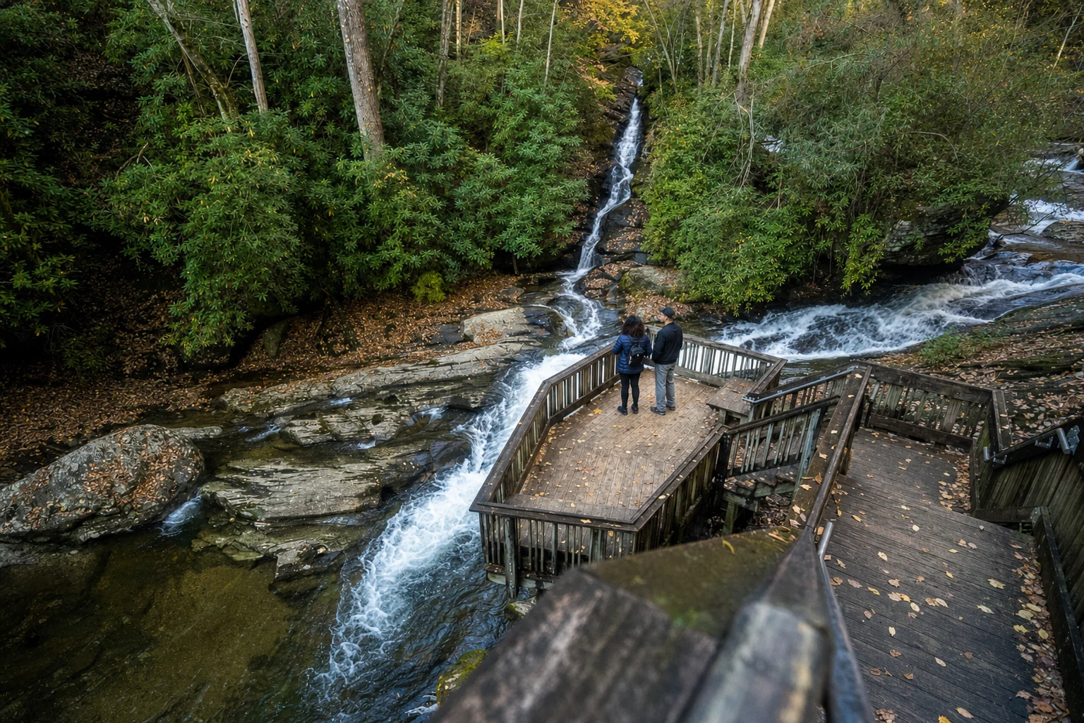 Dukes Creek Falls Trail Boardwalk