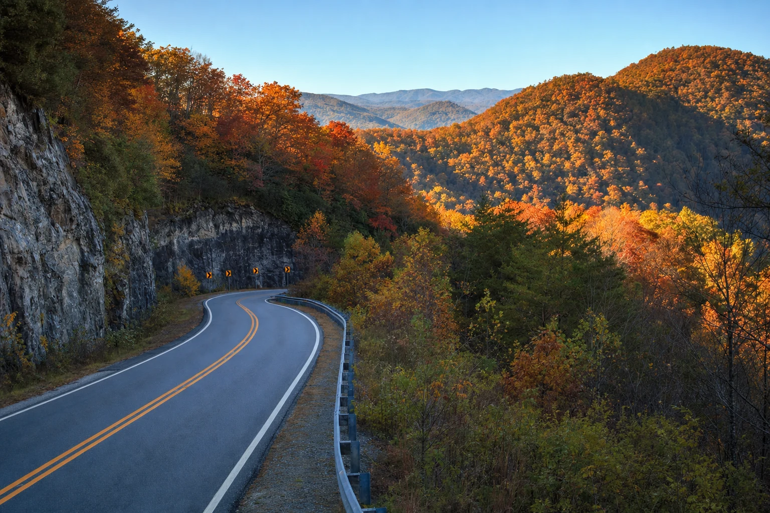 Fall Foliage, Helen and the Blue Ridge Mountains