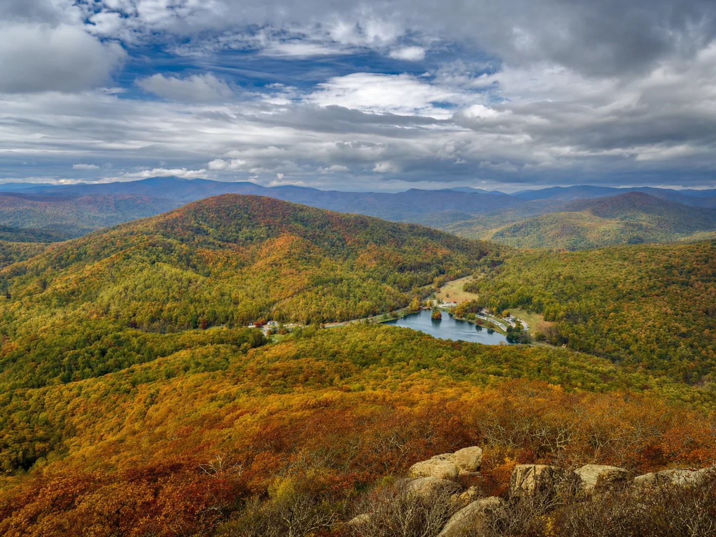 Blue Ridge Mountains Fall Foliage Panoramic