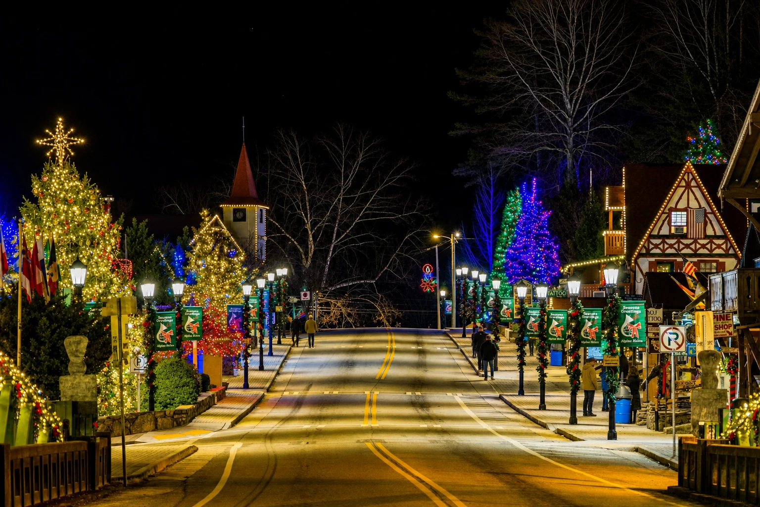 Helen GA Downtown Christmas Lights