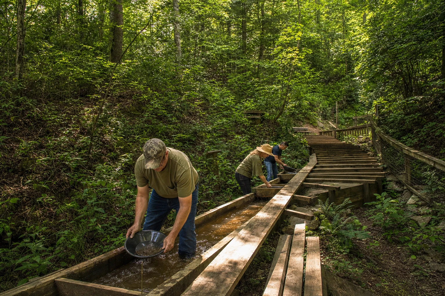 Gold Panning in Helen, Georgia