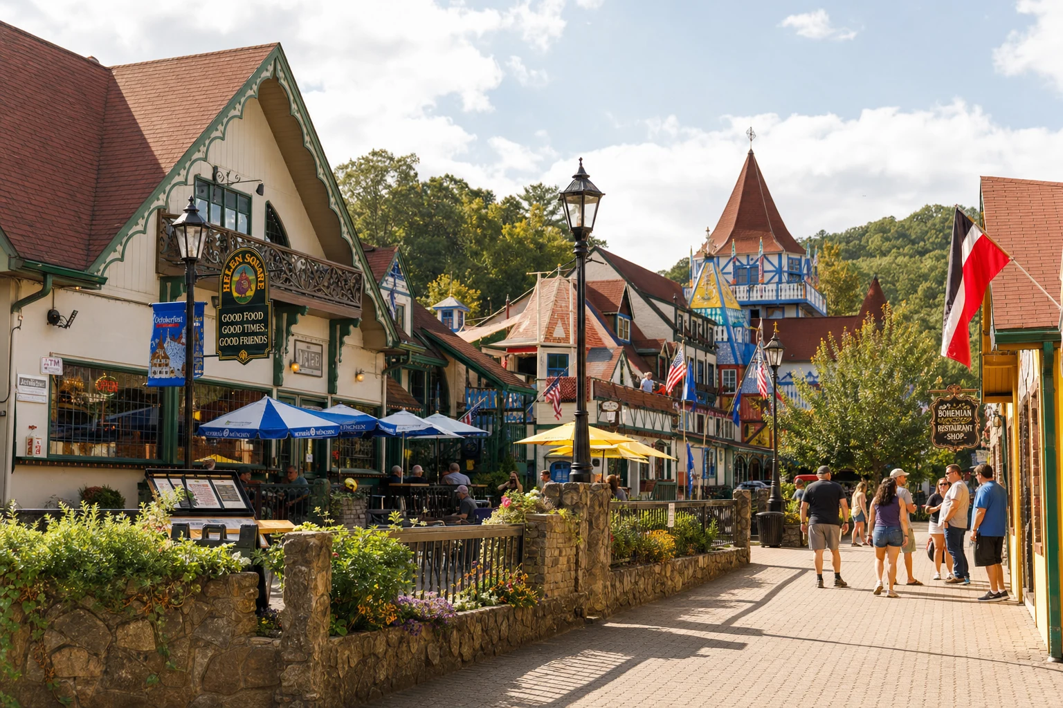 Helen Bavarian Village Streetscape