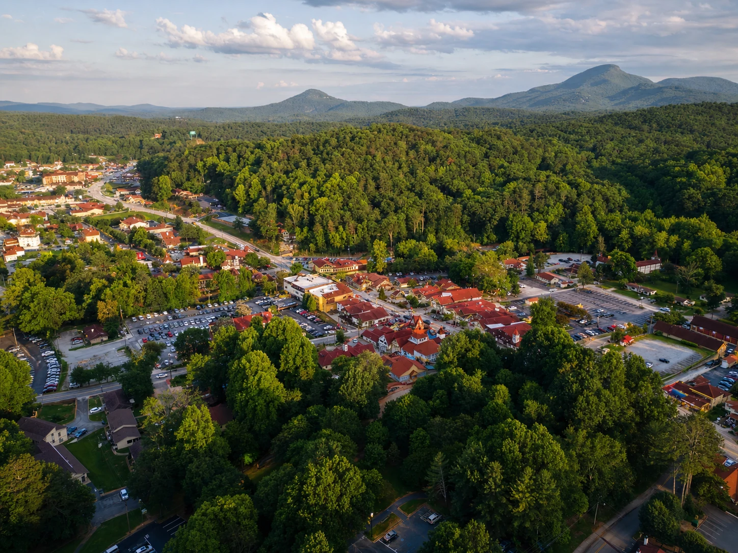 Helen, Georgia Alpine Village Aerial