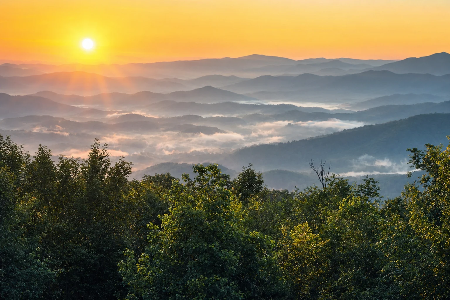 Blue Ridge Mountains Sunrise