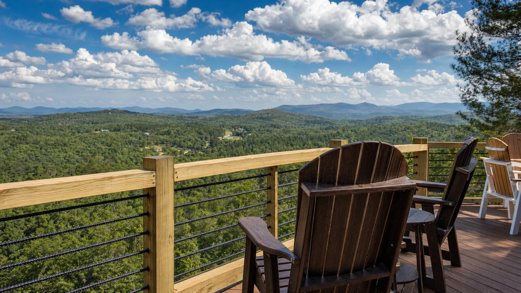 Helen Cabin Deck Mountain View