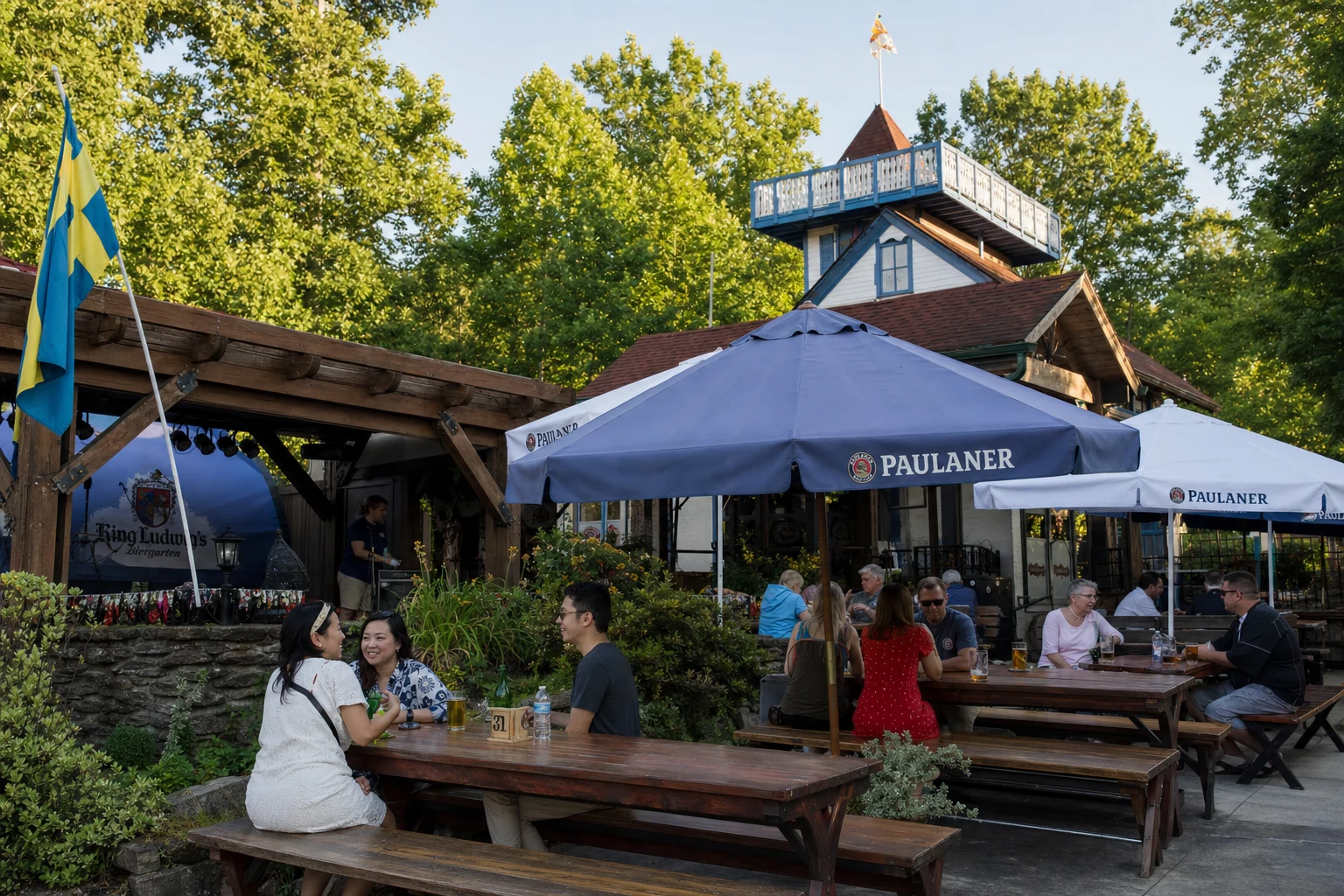 King Ludwig's Biergarten Communal Tables