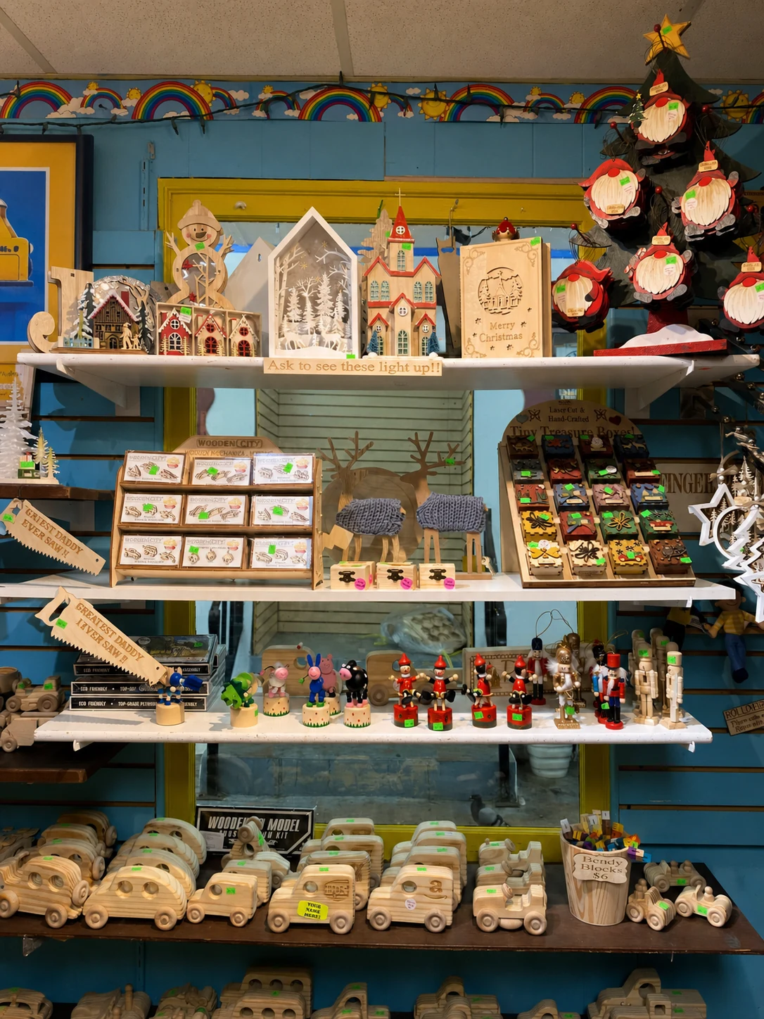 Tim's Wooden Toys — wooden toys display